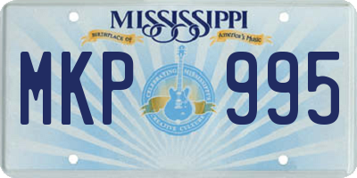 MS license plate MKP995