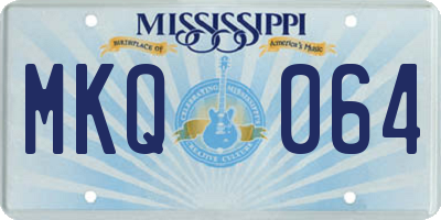 MS license plate MKQ064