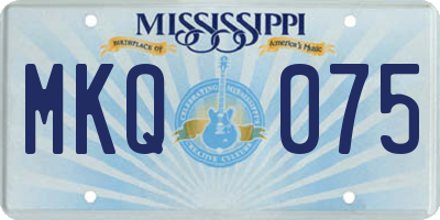 MS license plate MKQ075
