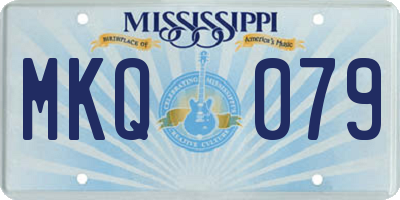 MS license plate MKQ079