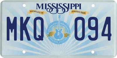 MS license plate MKQ094