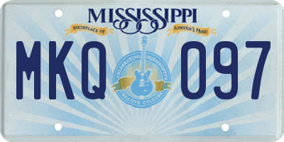 MS license plate MKQ097