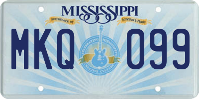 MS license plate MKQ099
