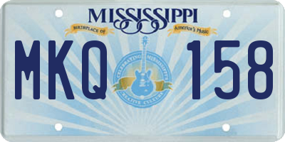MS license plate MKQ158