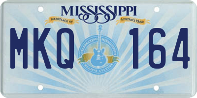 MS license plate MKQ164