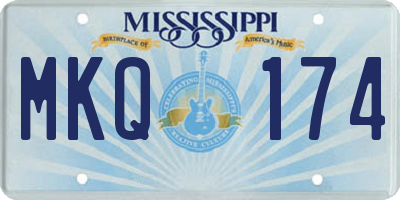 MS license plate MKQ174