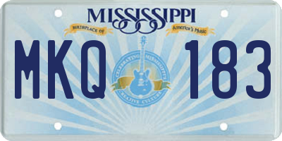 MS license plate MKQ183
