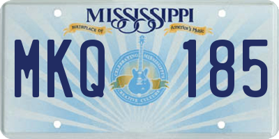 MS license plate MKQ185