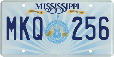 MS license plate MKQ256