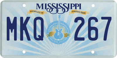 MS license plate MKQ267