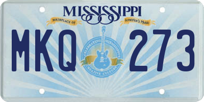 MS license plate MKQ273