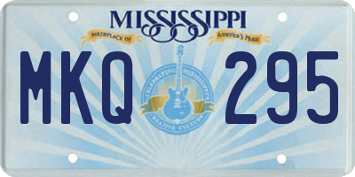 MS license plate MKQ295