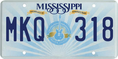 MS license plate MKQ318