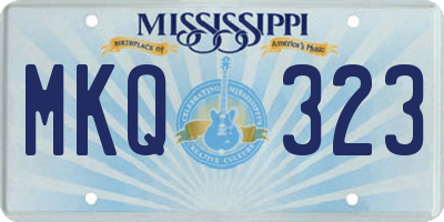 MS license plate MKQ323