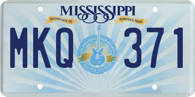 MS license plate MKQ371