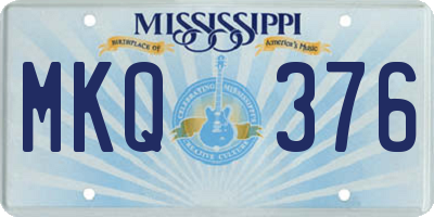 MS license plate MKQ376