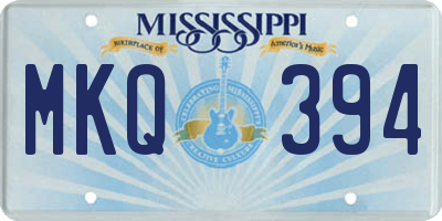 MS license plate MKQ394