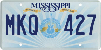 MS license plate MKQ427