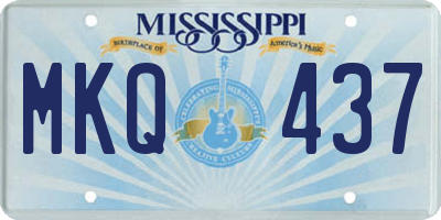 MS license plate MKQ437