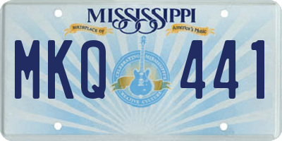 MS license plate MKQ441