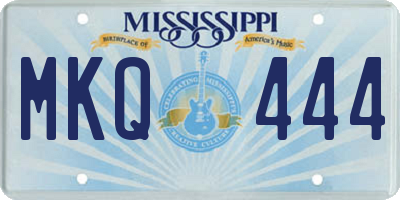 MS license plate MKQ444
