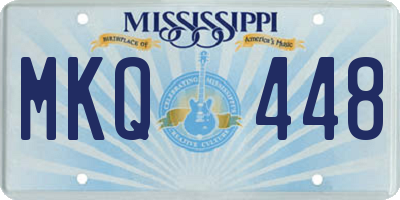MS license plate MKQ448