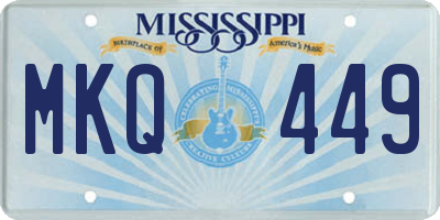 MS license plate MKQ449