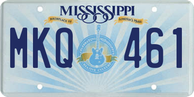MS license plate MKQ461