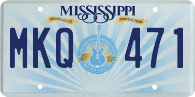 MS license plate MKQ471