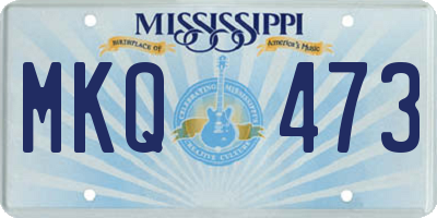MS license plate MKQ473