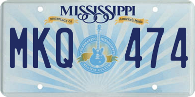 MS license plate MKQ474