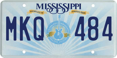 MS license plate MKQ484