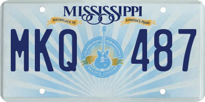 MS license plate MKQ487