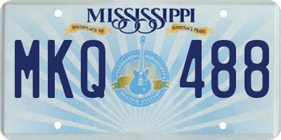 MS license plate MKQ488