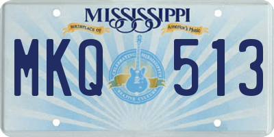 MS license plate MKQ513