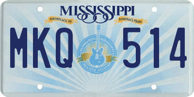 MS license plate MKQ514