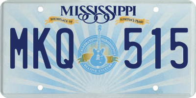 MS license plate MKQ515