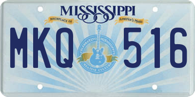 MS license plate MKQ516