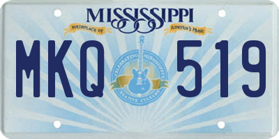 MS license plate MKQ519