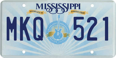MS license plate MKQ521