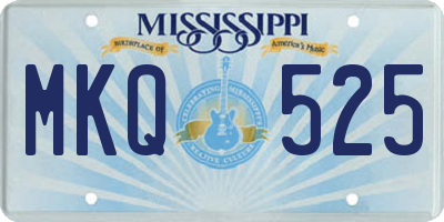 MS license plate MKQ525