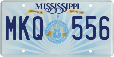 MS license plate MKQ556