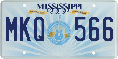 MS license plate MKQ566