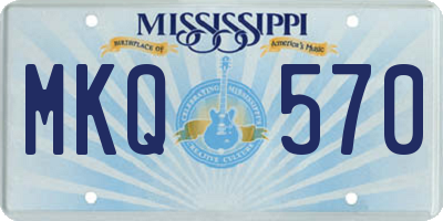 MS license plate MKQ570