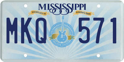 MS license plate MKQ571