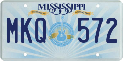 MS license plate MKQ572
