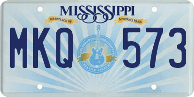 MS license plate MKQ573