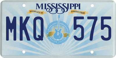MS license plate MKQ575