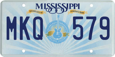 MS license plate MKQ579