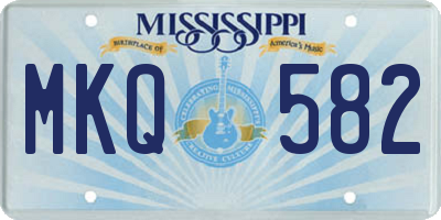 MS license plate MKQ582